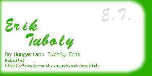 erik tuboly business card